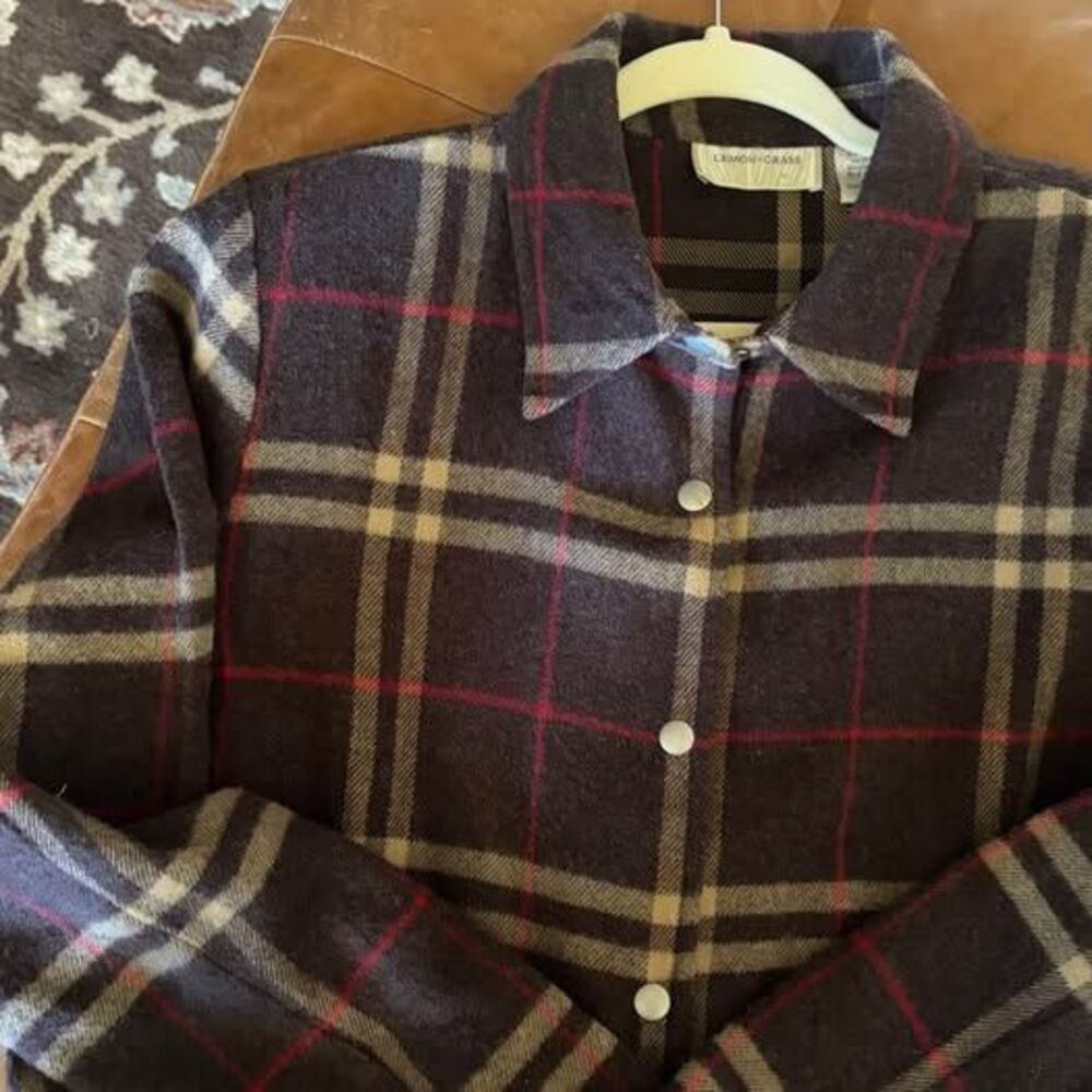 vintage brown plaid jacket
